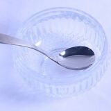 Antique sugar bowl/jam pot in the shape of an apple.