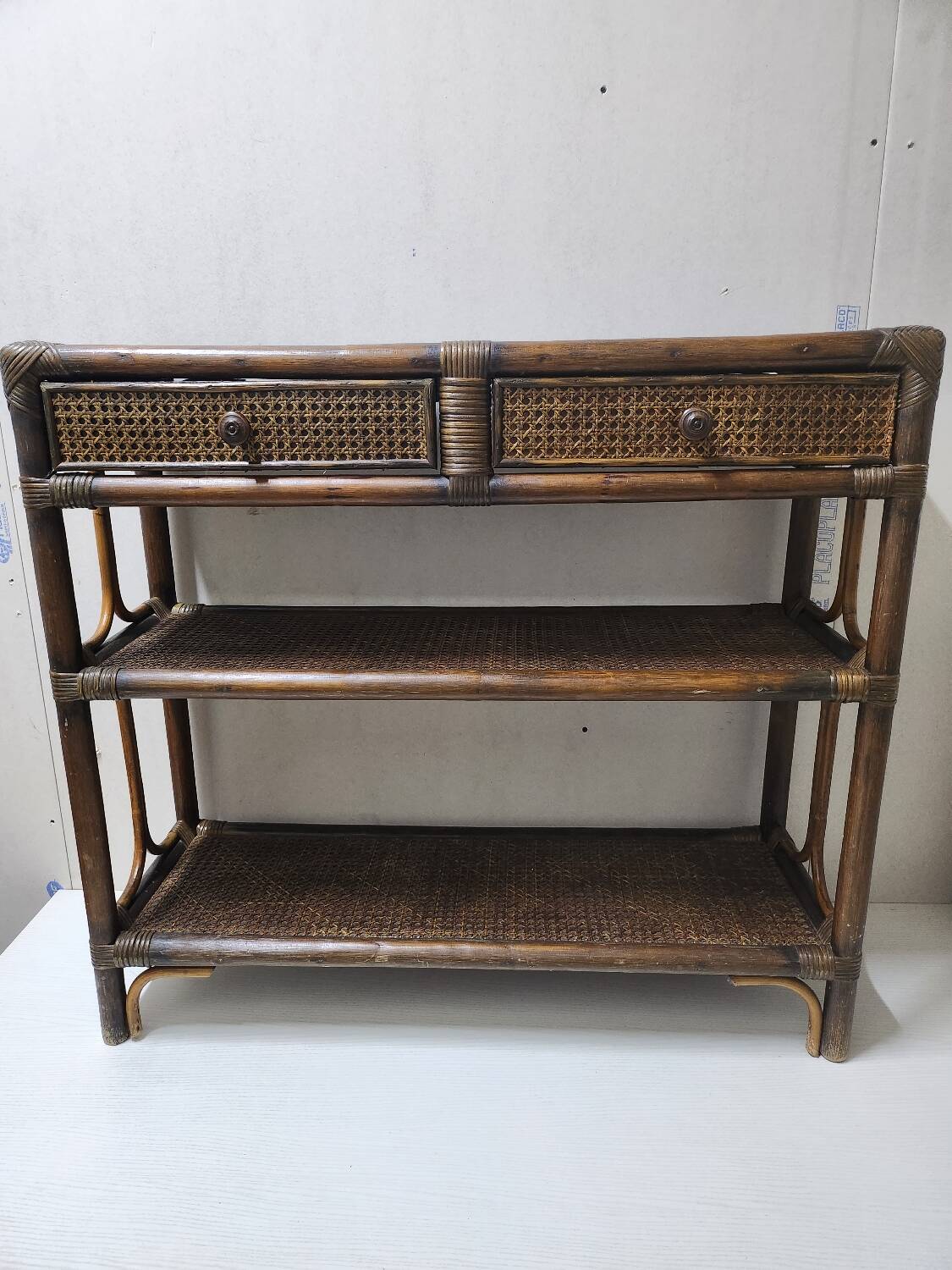 Rattan chest of drawers from the 70s