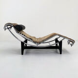 LC4 pony skin chaise longue Serial number 396 by Le Corbusier for Cassina, 1960