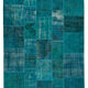 Handmade oriental contemporary 200 cm x 298 cm blue patchwork carpet