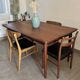 Extendable teak table in Scandinavian/Danish style, Ligne Roset, 1960s.