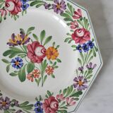 Rusticana Sarreguemines hexagonal earthenware flat plate