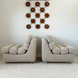 Pair of 70s designer armchairs