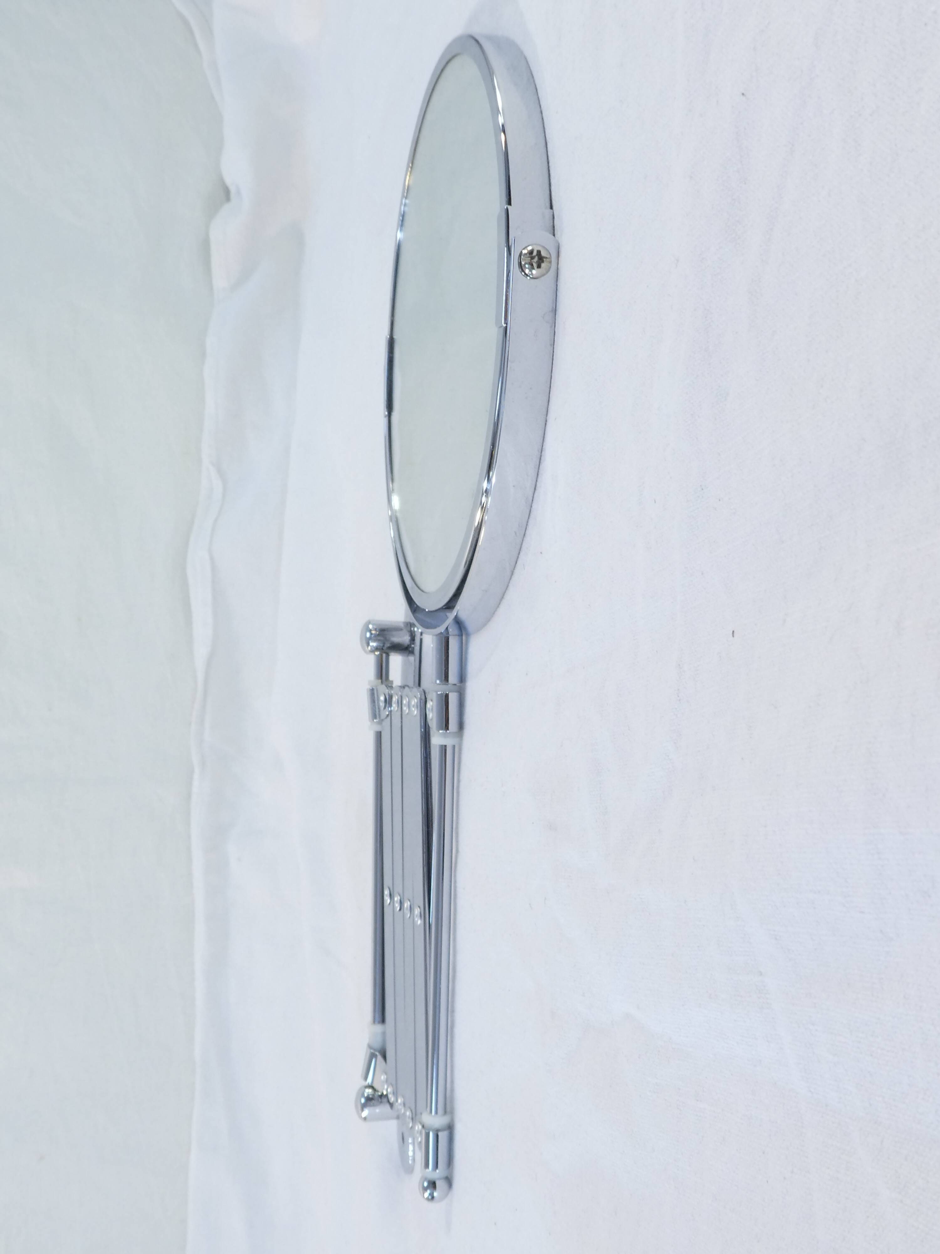 Vintage metal accordion wall mirror