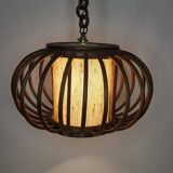 Rattan pendant lamp 1970s