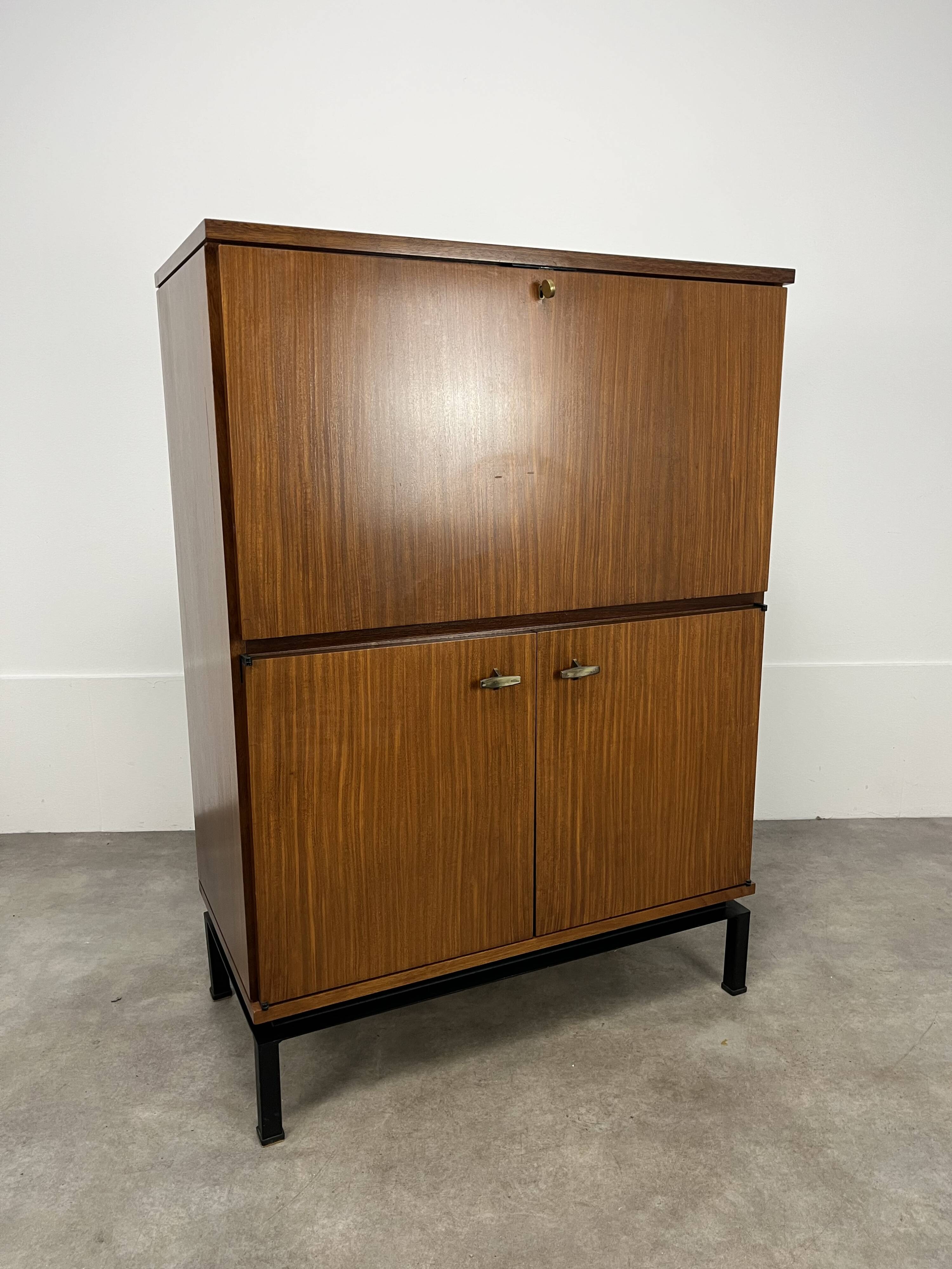Marcel Gascoin secretary desk, reconstruction style, 1950s, for Alveole