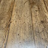 Large oak farmhouse table from France, early 1900s