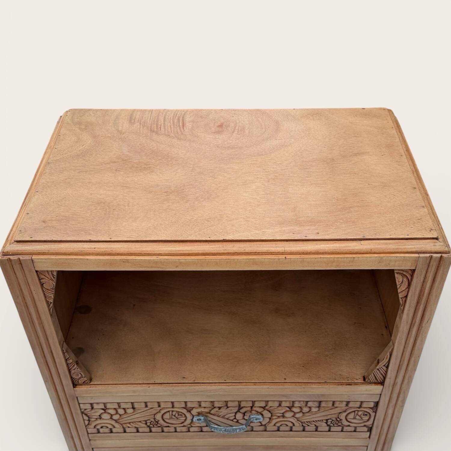 Commode haute art déco bois brut 1930