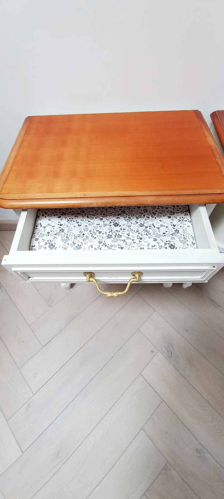 Pair of antique bedside tables