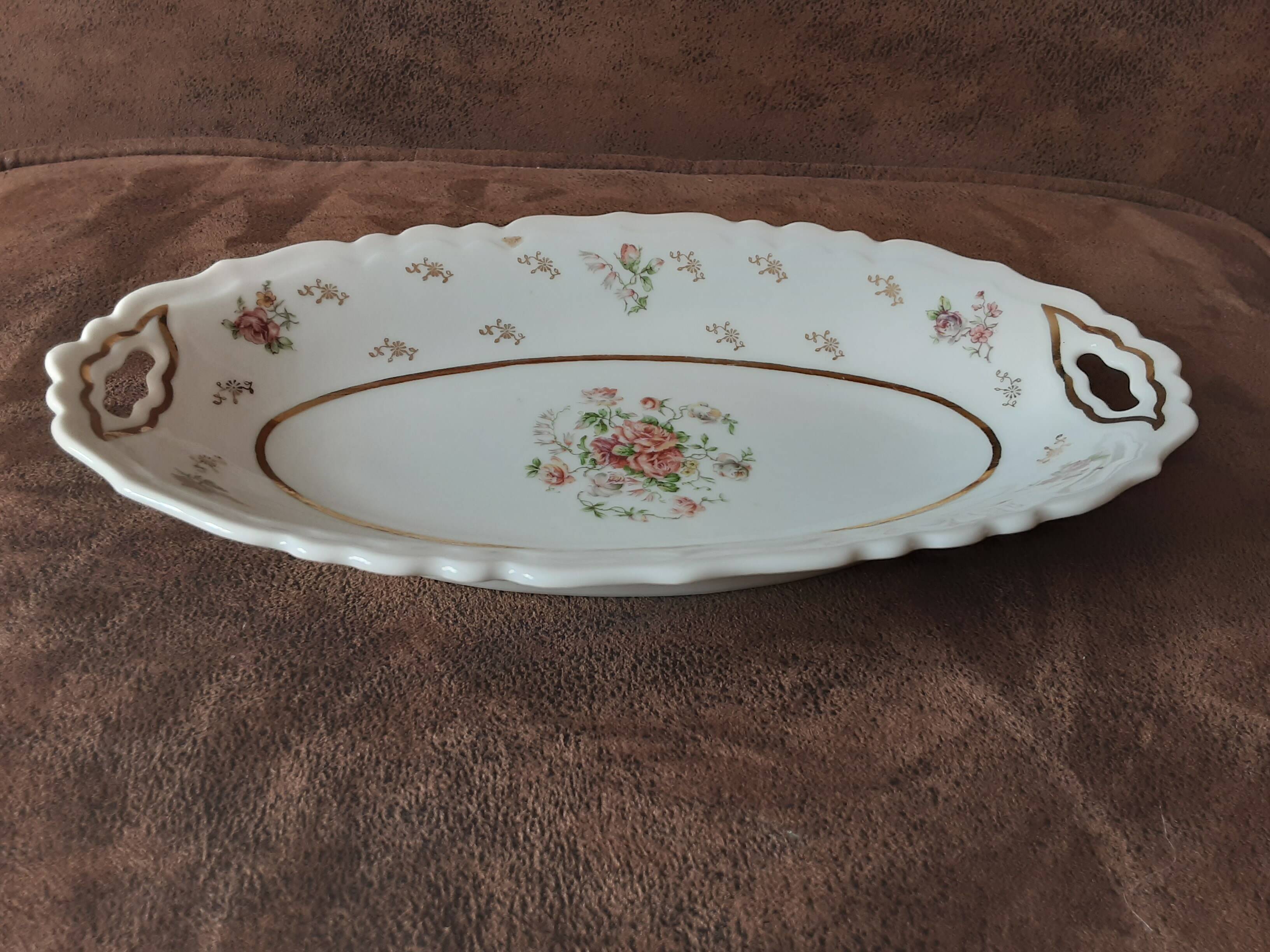 Authentic Julien Michelaud Limoges Porcelain Butter Dish