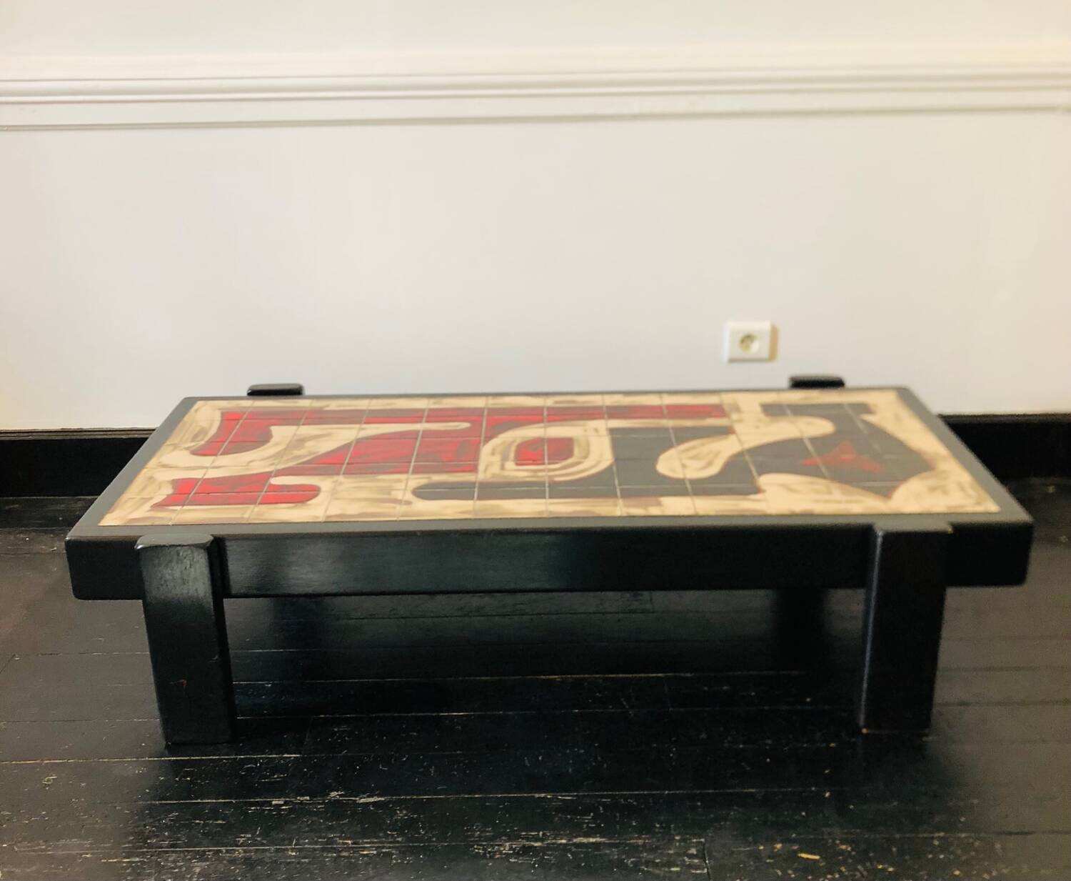 Brutalist ceramic coffee table by Dan