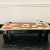 Brutalist ceramic coffee table by Dan