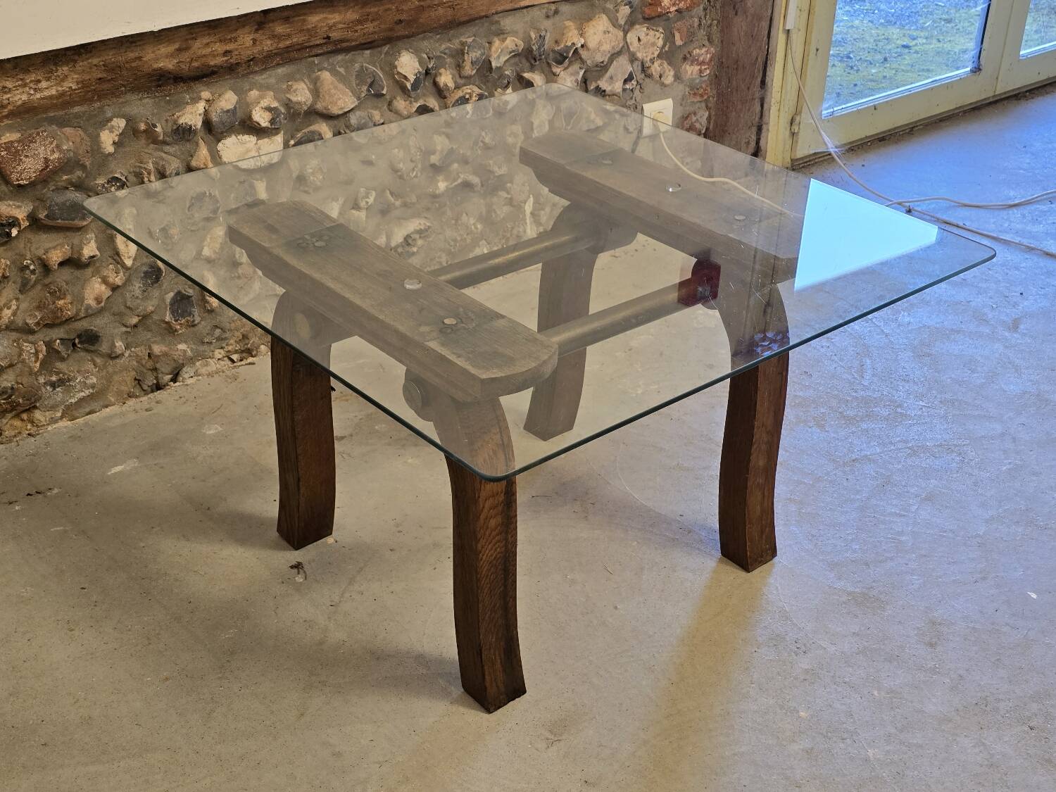 Table basse en verre Art Déco