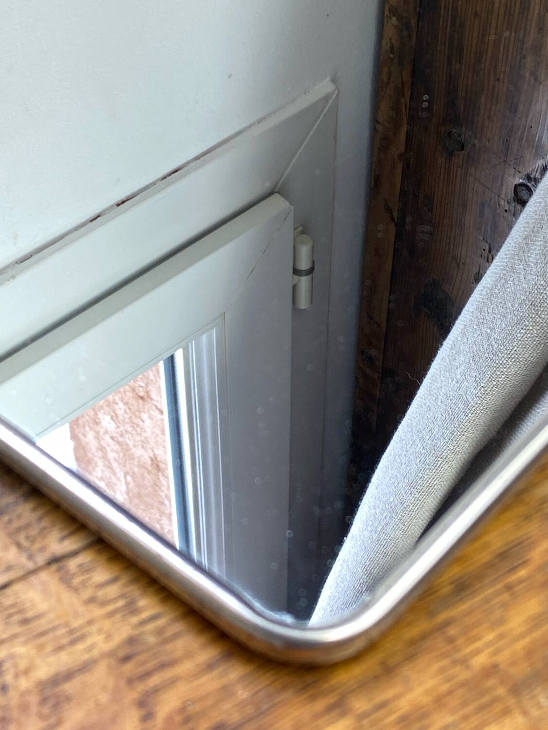 Silver-plated barber mirrors