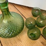 Carafe and polished glasses Made in Italy