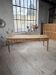 Pine and oak farmhouse table with multiple drawers, communal type, 240cm.