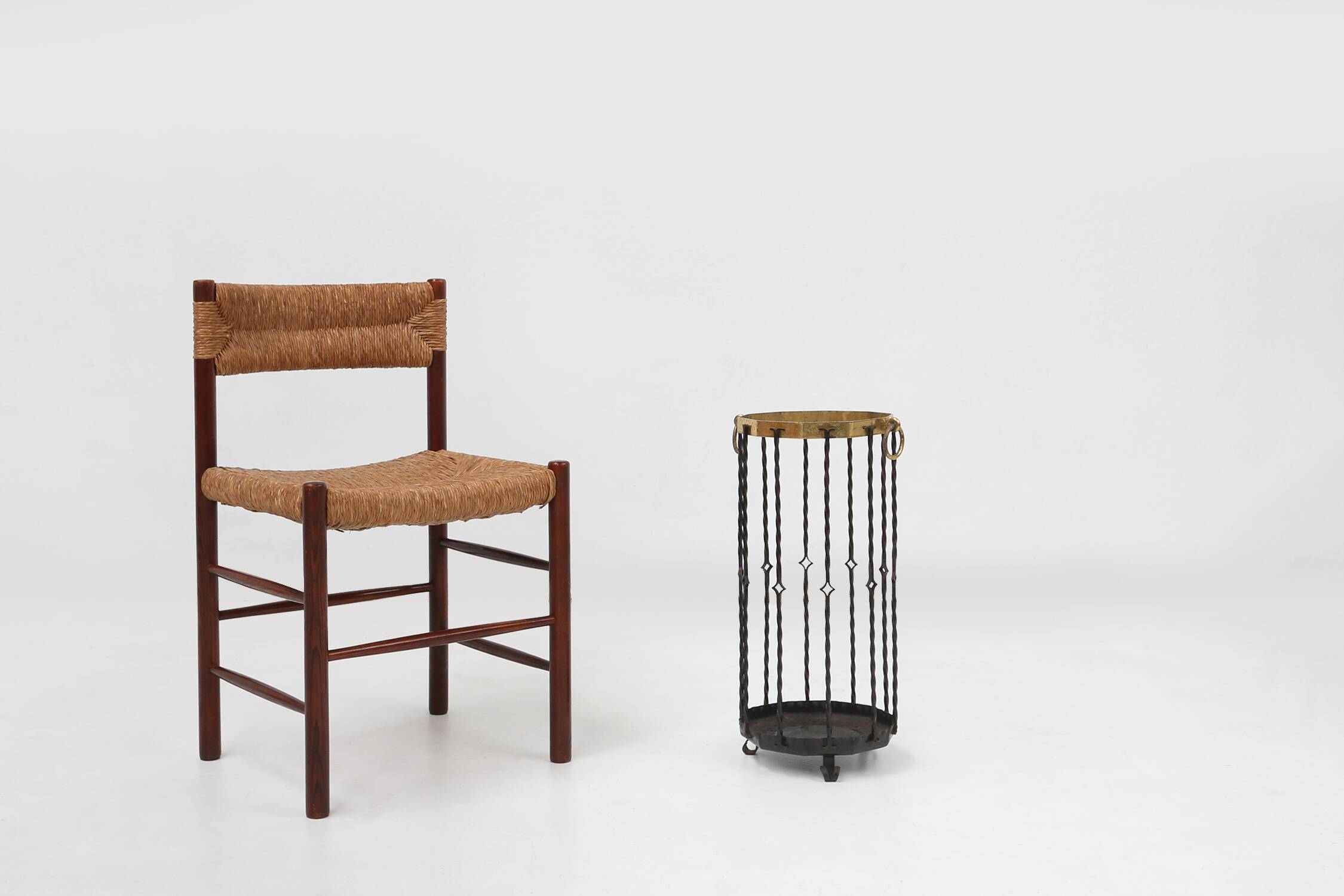 Stylish robust mid-century umbrella stand, France ca. 1950