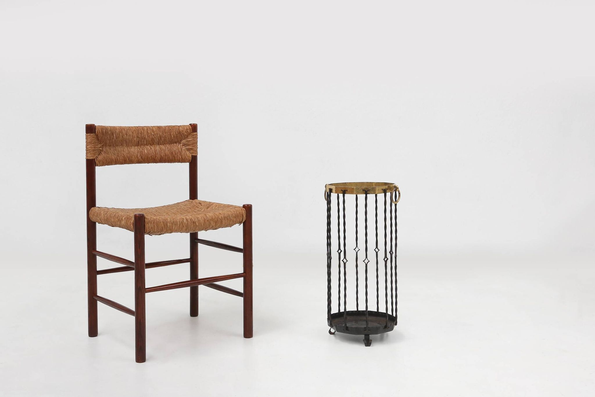 Stylish robust mid-century umbrella stand, France ca. 1950