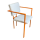 Postmodern orange armchair with bouclé wool fabric, 20th century