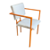 Postmodern orange armchair with bouclé wool fabric, 20th century