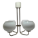 Postmodern brass and glass chandelier, Poland, 1970s