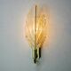 Frosted leaf wall lamp, murano glass, italy, 1970