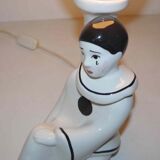 Lamp in ceramic, Pierrot, 70's