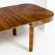 Table extensible Art Déco moderniste en noyer 1930–1944