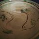 Glazed terracotta bowl dish with 20th century bird decoration