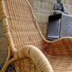 Vintage 80s rattan recliner armchair from Ikea