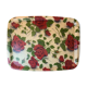 Vintage fiberglass tray 60's floral pink pattern