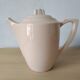 3 cups + Digoin Sarreguemines pink Art Deco jug