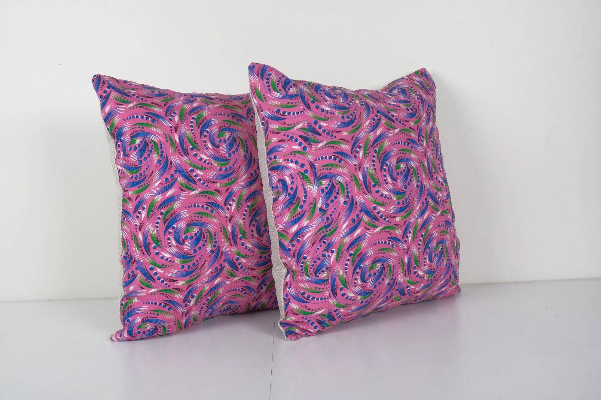 Set of 2 vintage Turkish cushion covers 46x51 cm