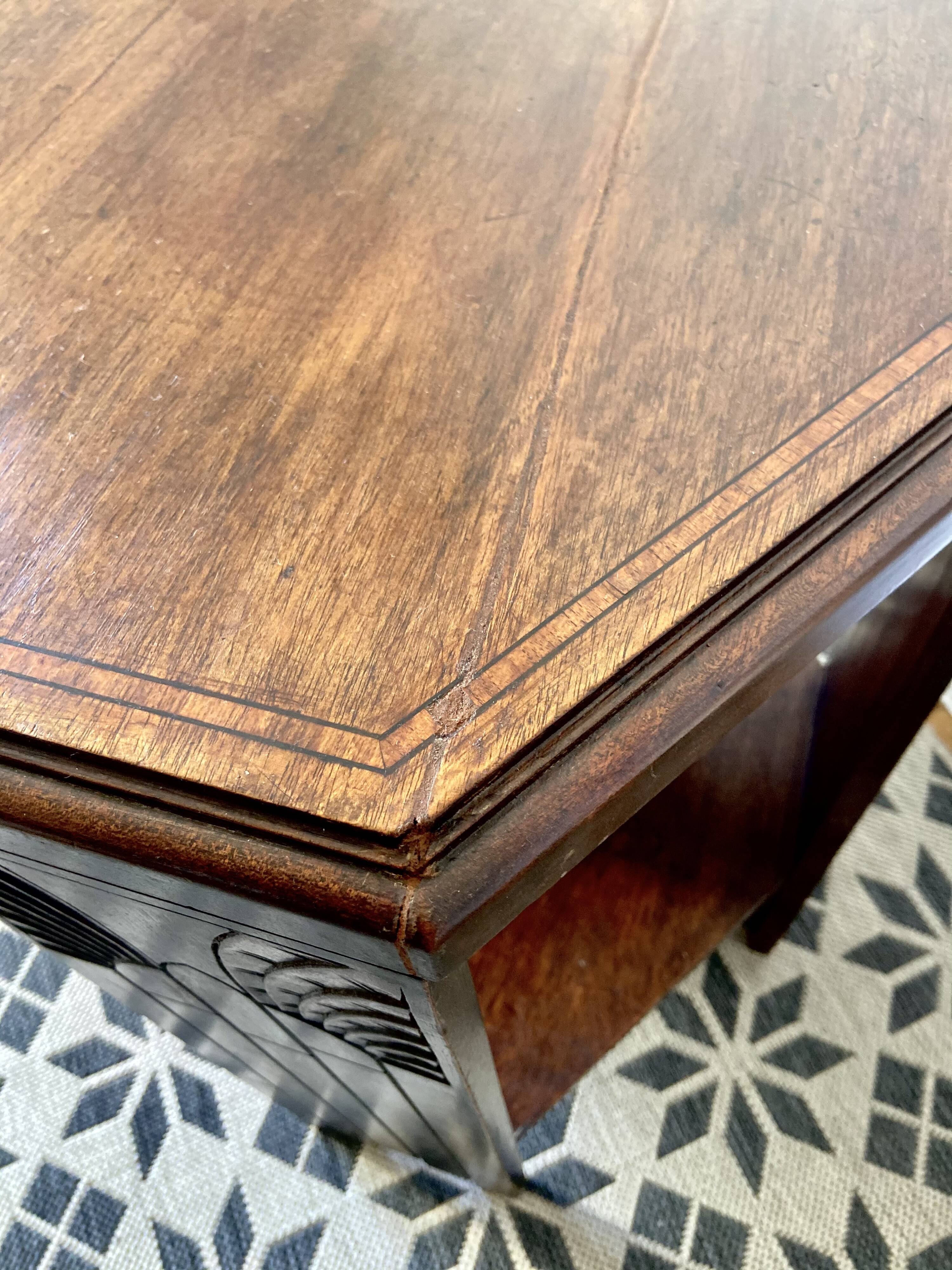 Art deco mahogany side table
