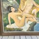 Painting on Art Deco isorel "Les Baigneuses"