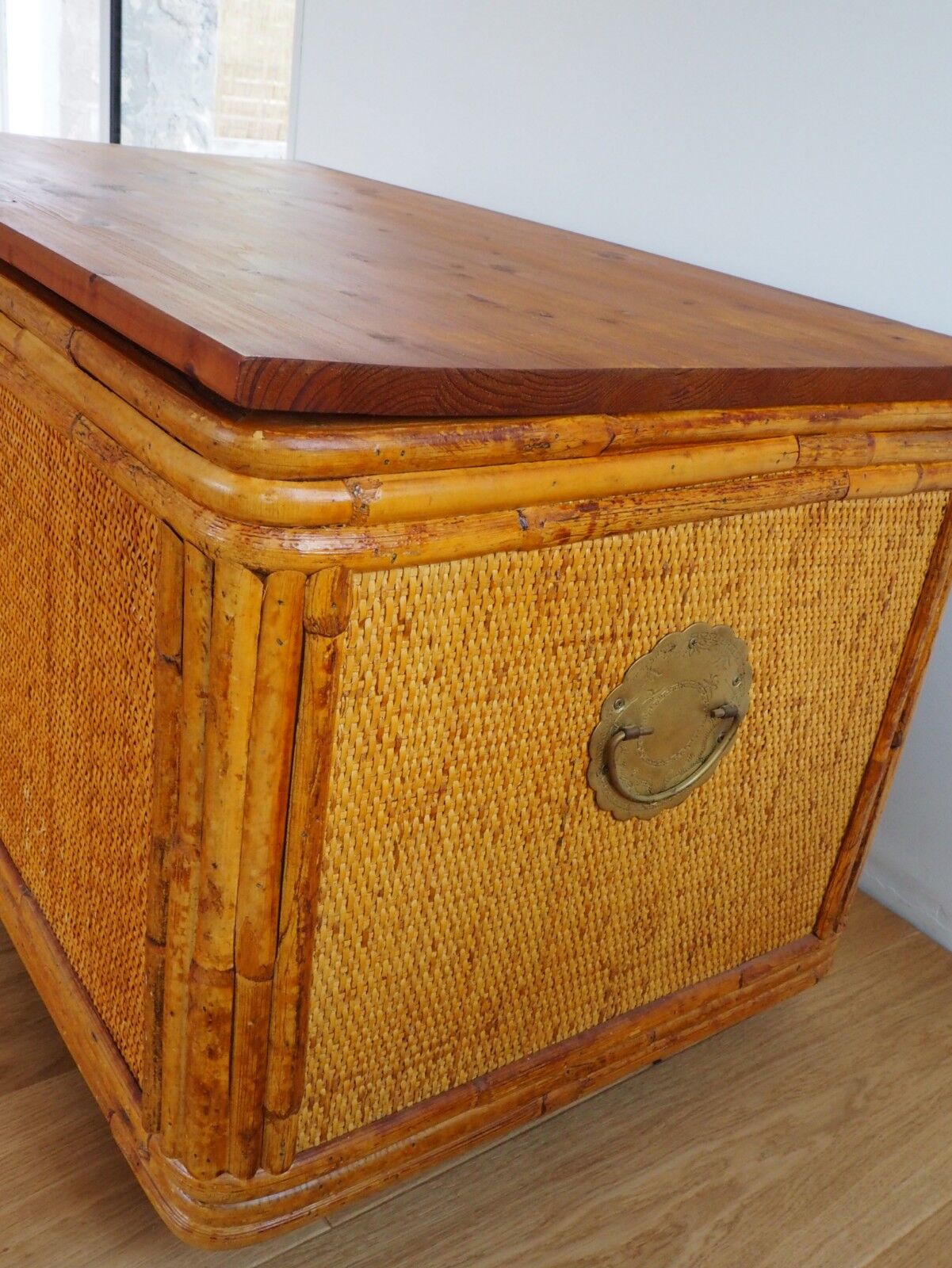 Vintage rattan chest