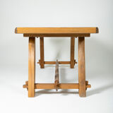 Elm table by Aranjou, France 1970s