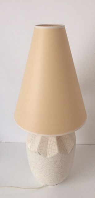 Art Deco cracked ceramic lamp