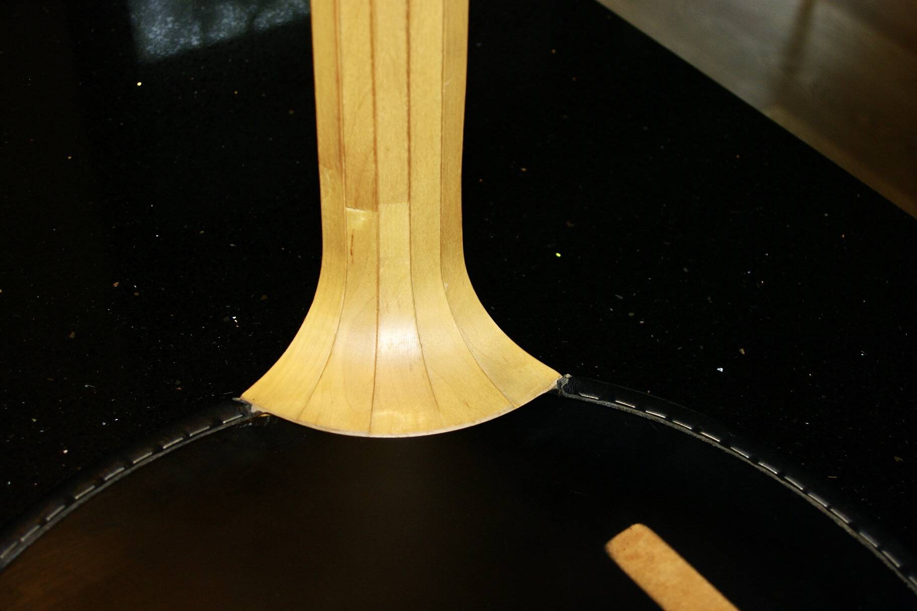 VINTAGE BIRCH AND LEATHER STOOL BY ALVAR AALTO FOR ARTEK