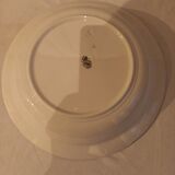 Hollow and round dish, Lunéville porcelain service, flowers (tulip, rose) early twentieth century