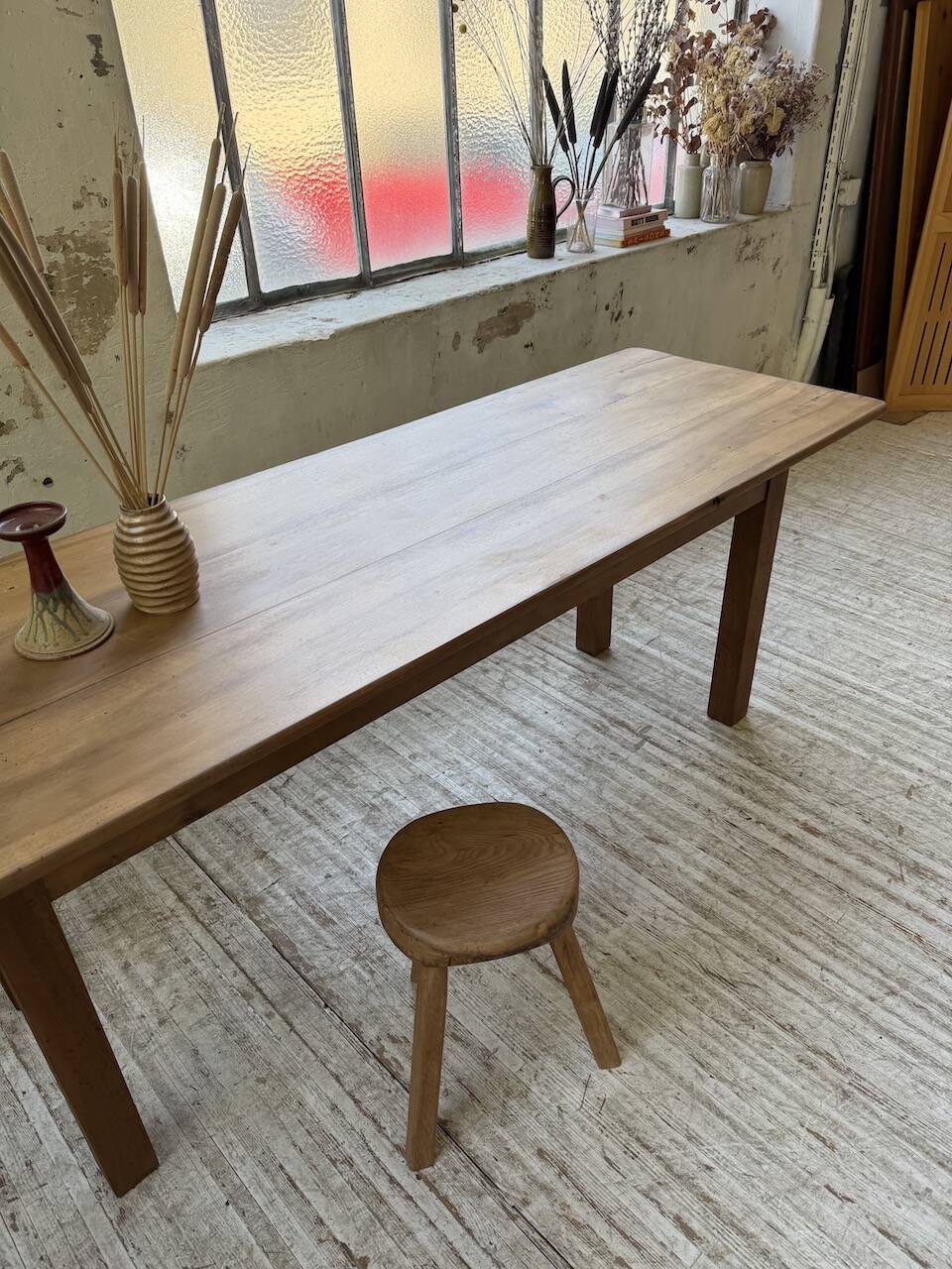 Walnut farmhouse table 2.10m from the 50s