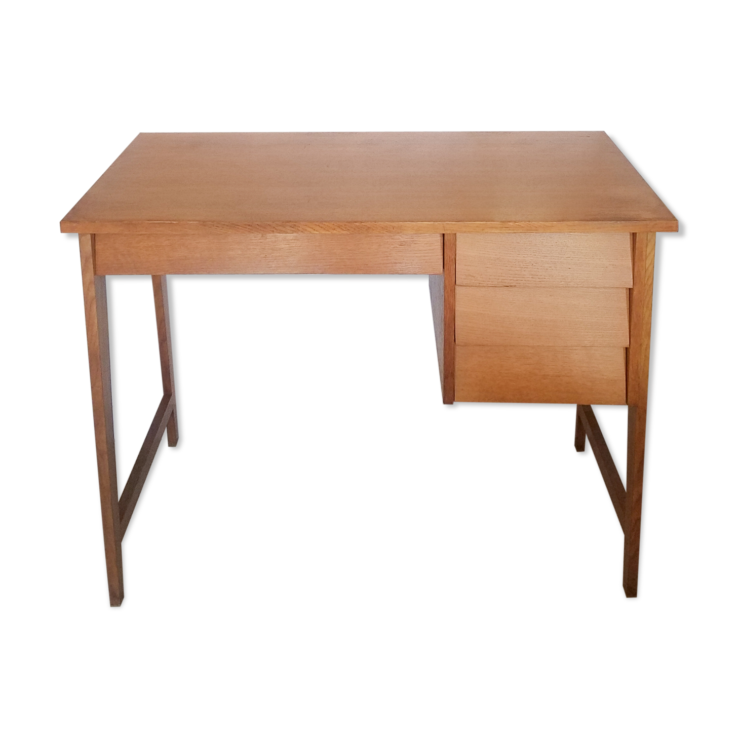 Vintage 1950 oak desk and oak grazing