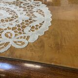 Solid wood and glass table