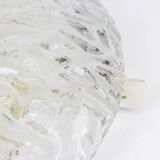 Large round frosted glass ceiling light, Kaiser, Germany, 1970s