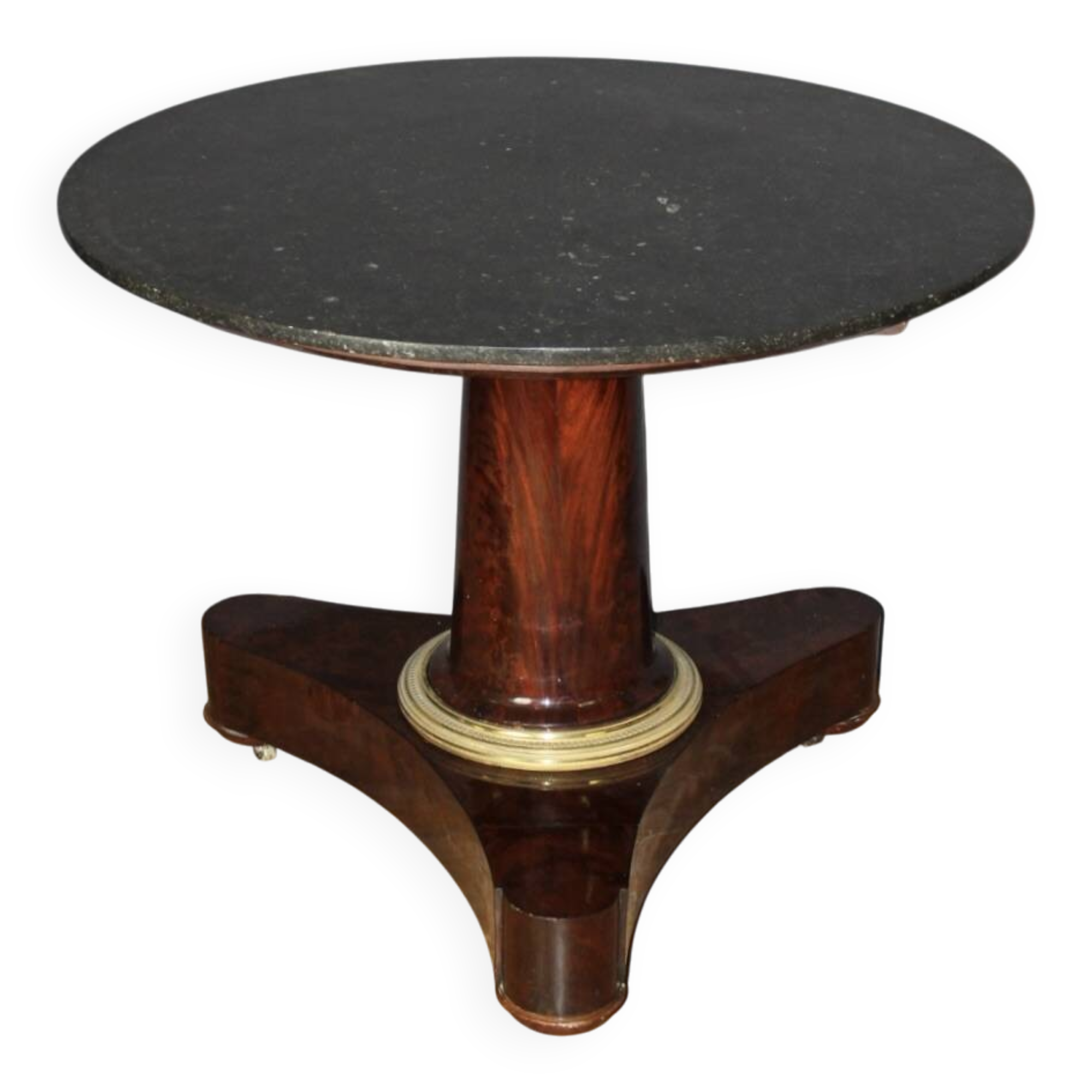 Guéridon d'époque Empire en acajou et bronze doré XIX