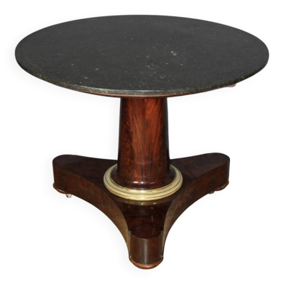 Guéridon d'époque Empire en acajou et bronze doré XIX