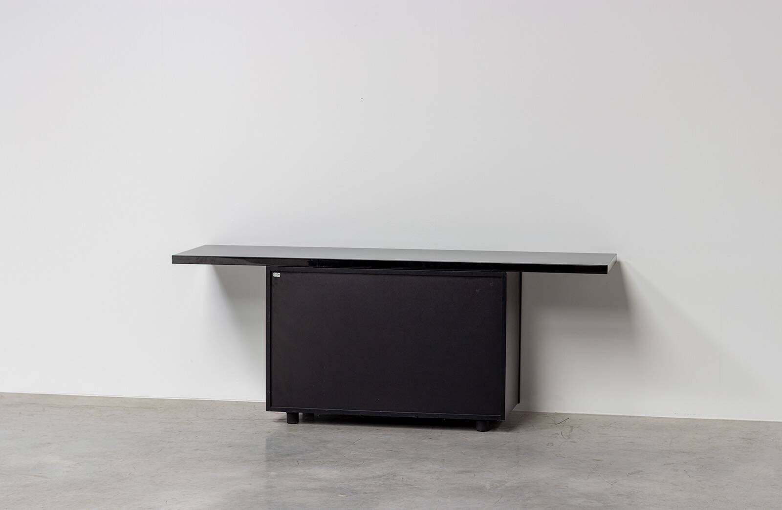 Giotto Stoppino for Acerbis Black Sheraton Sideboard Italy 1980s