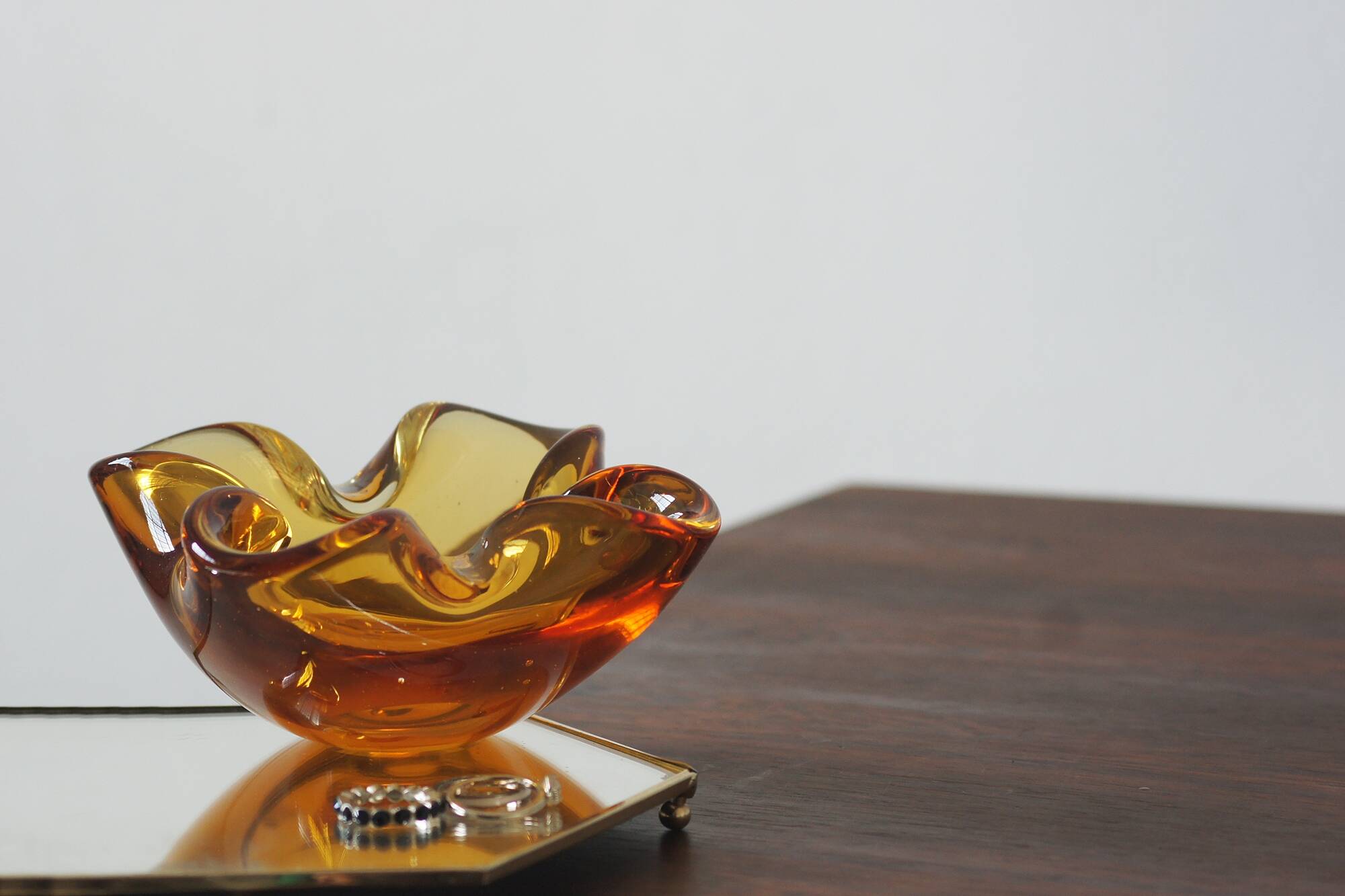 Vintage Italian Glass Bowl, 1970s