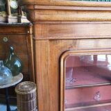 Vitrine biblioheque louis philippe en noyer du xix ème siecle