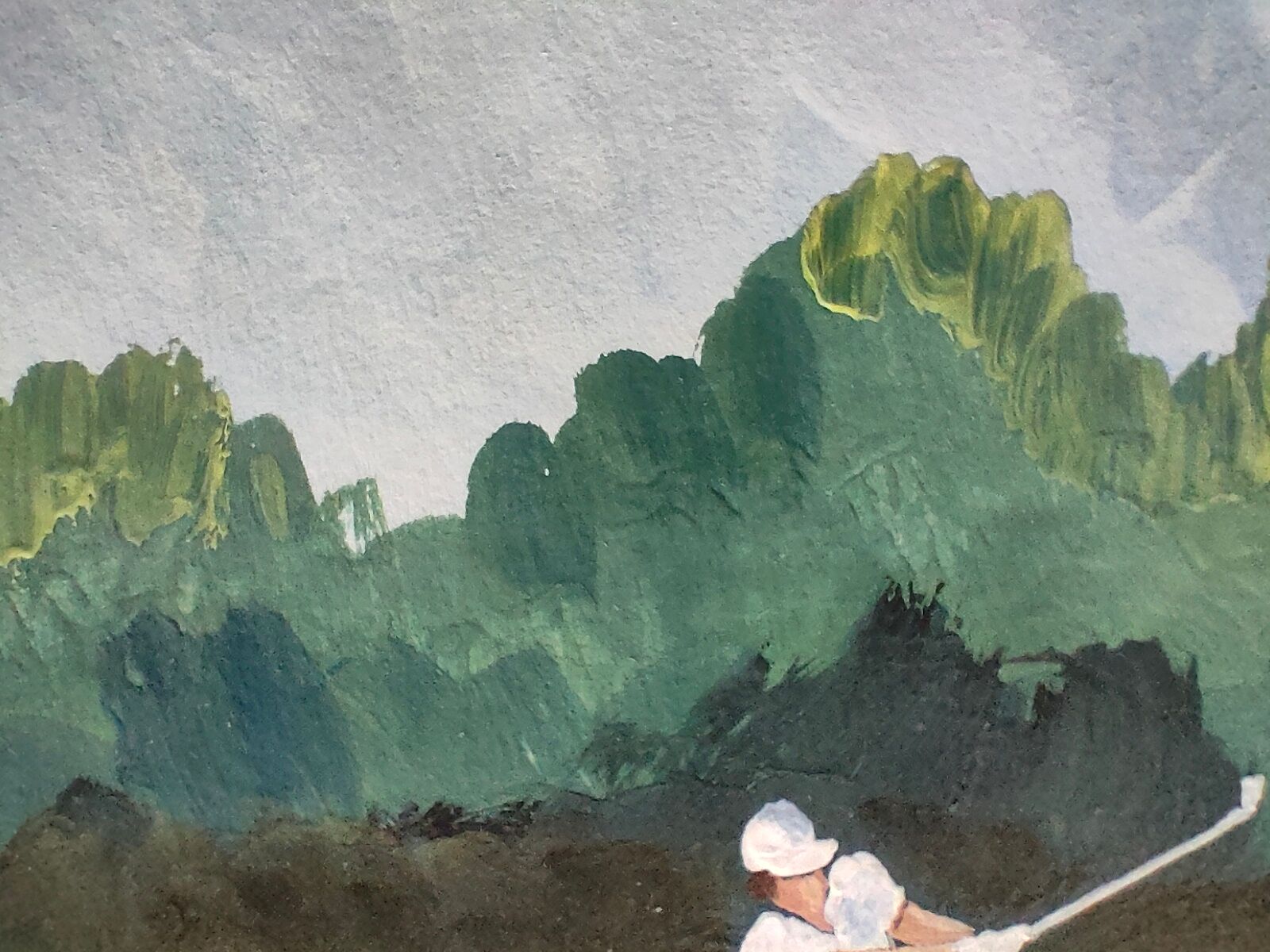 The Golf, Two original gouaches, Jean-Louis Honnet (1957-2017)